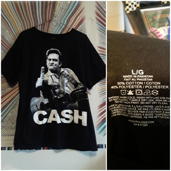 Johnny Cash Unisex Large Teeshirt - Picture 1 of 12